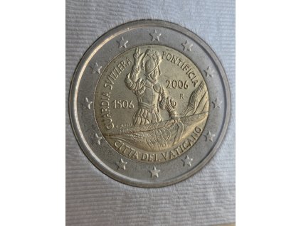 2 euro Vatikán 2006 - Švajčiarska garda (BU karta)