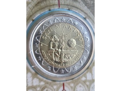 2 euro San Maríno 2005 - Rok fyziky (BU karta)