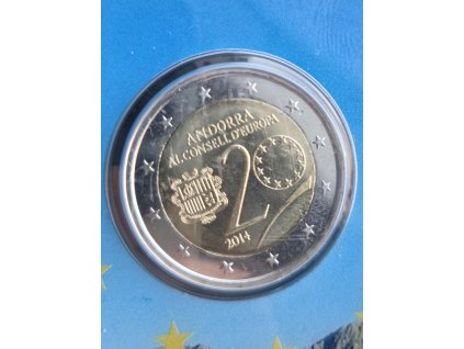 2 euro Andorra 2014 - Rada Európy (BU karta)