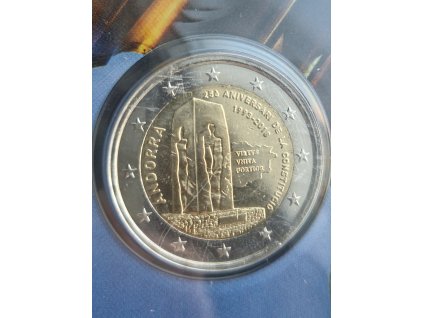 2 euro Andorra 2018 - Andorrská ústava (BU karta)