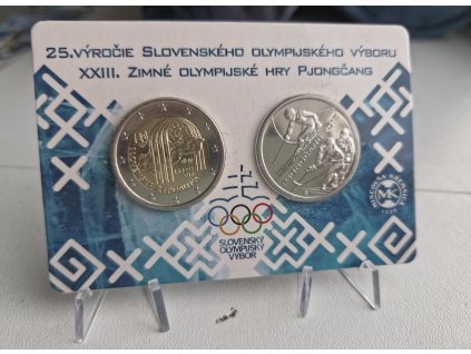 2 euro Slovensko 2018 - Vznik SR (karta Pjongčang)