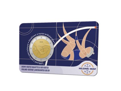 2 euro Fínsko 2025 - Atletika Fínsko-švédske hry (BU karta)