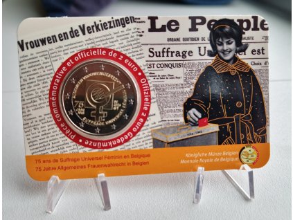 2 euro Belgicko 2023 - Volebné právo žien (BU karta)