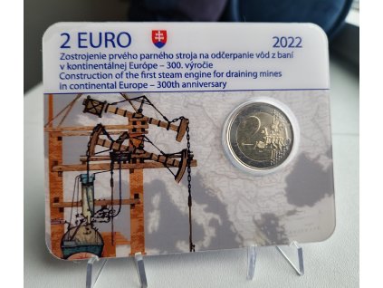 2 euro Slovensko 2022 - Parný stroj (BU karta)
