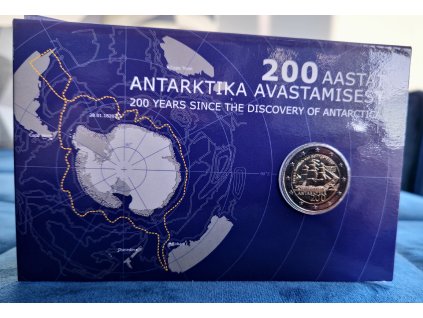 2 euro Estónsko 2020 - Antarktika (BU karta)