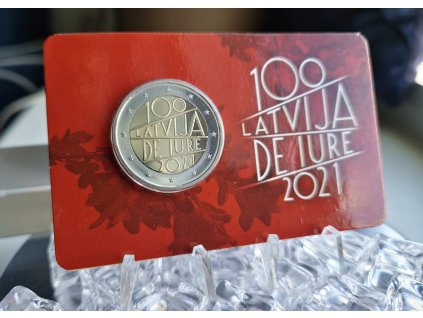 2 euro Lotyšsko 2021 - Uznanie Lotyšska De Iure (BU karta)