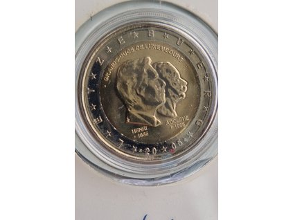 2 euro Luxembursko 2005 - Narodenie Henriho a smrť Adolfa (BU karta)