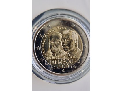 2 euro Luxembursko 2020 - Princ Henri (BU karta - znak most)