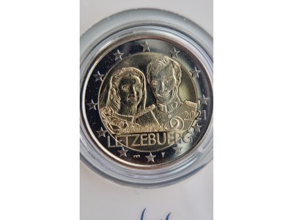 2 euro Luxembursko 2021 - Manželstvo Henriho (BU karta - znak most)