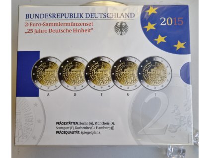 2 euro Nemecko 2015 - 25. výročie zjednotenia (Proof)