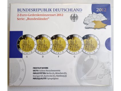 2 euro Nemecko 2012 - Bavorsko (Proof)