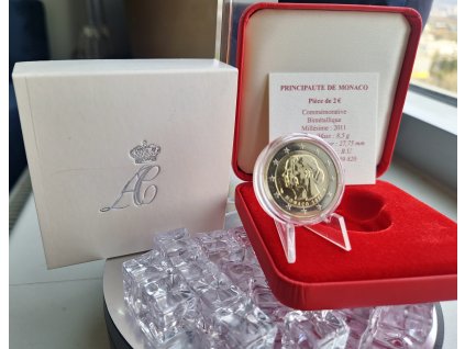 2 euro Monako 2011 - Svadba Alberta s Charlene (BU v krabičke)