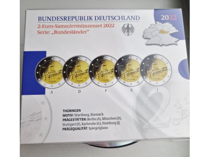 2 euro Nemecko 2022 - Durínsko (Proof)