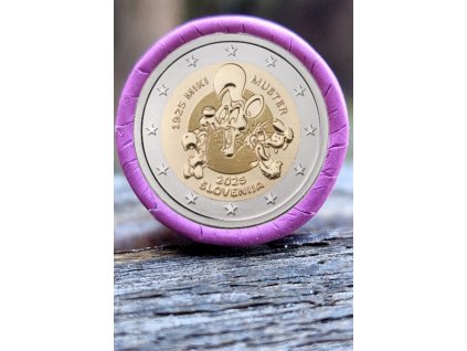 2 euro Slovinsko 2025 - Miki Muster (rolka - 25 UNC mincí)