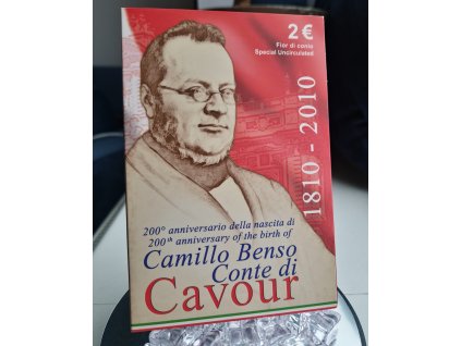 2 euro Taliansko 2010 - Cavour (BU karta)