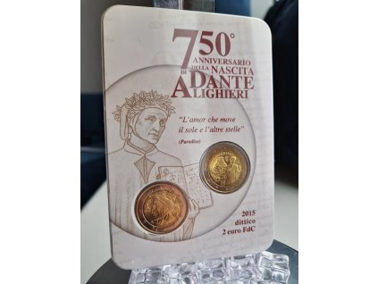 2 euro Taliansko 2015 - Dante Alighieri (BU karta)