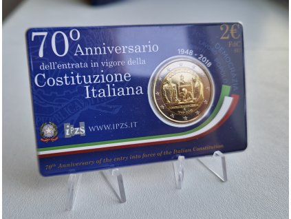 2 euro Taliansko 2018 - Ústava (BU karta)