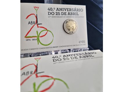 2 euro Portugalsko 2014 - Aprílová revolúcia (Proof)