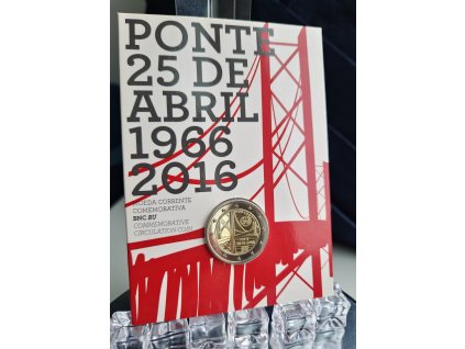 2 euro Portugalsko 2016 - Most 25. apríla (Tejo) (BU karta)