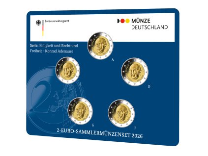 2 euro set 2026 adenauer stempelglanz