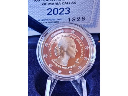 2 euro Grécko 2023 - Mária Callas (Proof)