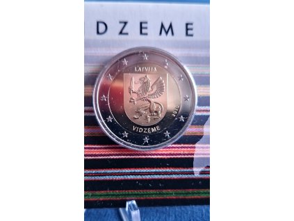 2 euro Lotyšsko 2016 - Vidzeme (BU karta)