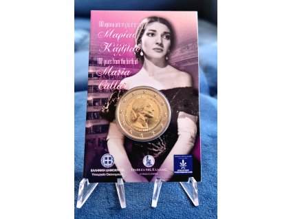 2 euro Grécko 2023 - Mária Callas (BU karta)