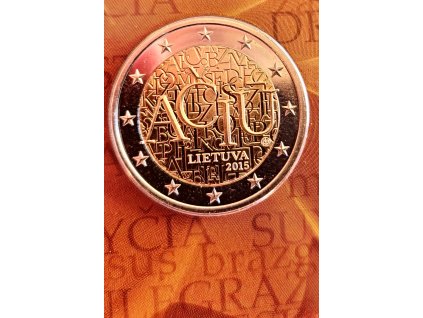 2 euro Litva 2015 - Litovský jazyk (BU karta)
