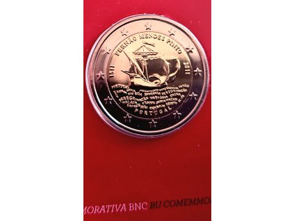 2 euro Portugalsko 2011 - 500. výročie narodenia Fernaa Mendesa Pinta (BU karta)