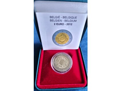 2 euro Belgicko 2012 - 10 rokov Eura (Proof)