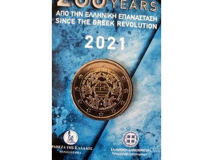 2 euro Grécko 2021 - 200. výročie Gréckej revolúcie (BU karta)