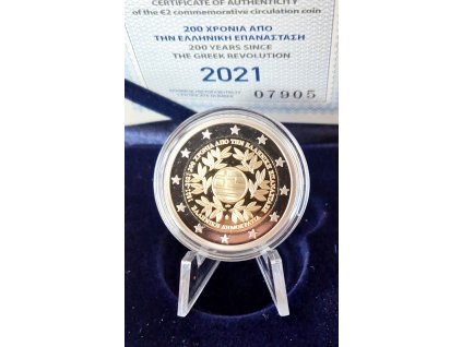 2 euro Grécko 2021 - 200. výročie Gréckej revolúcie (Proof)