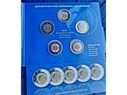 2 euro Nemecko 2023 - 1275. výročie narodenia Karola Veľkého (Proof)