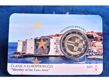 2 euro Chorvátsko 2023 - Zavedenie eura (BU karta)