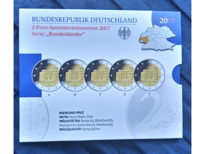 2 euro Nemecko 2017 - Mestská brána v Trieri (Rheinland - Pfalz) (Proof)