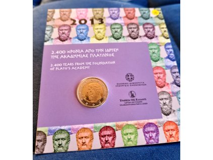 2 euro Grécko 2013 - 2400. výročie založenia Platónovej akadémie (BU karta)