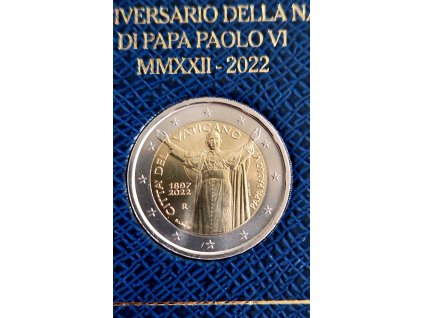 2 euro Vatikán 2022 - 125. výročie narodenia pápeža Pavla VI. (BU)