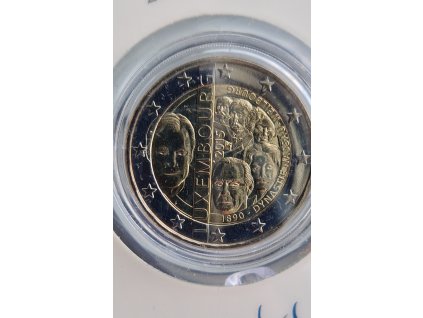 2 euro Luxembursko 2015 - 125. výročie Nassausko - Weilburskej dynastie (BU karta)