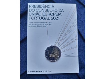 2 euro Portugalsko 2021 - Predsedníctvo Rady EÚ (BU karta)
