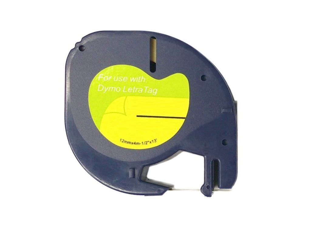 15689703 paska dymo 12268 s0721540 12 mm x 4 m pruhledna cerny tisk plastic pro letratag kompatibilni