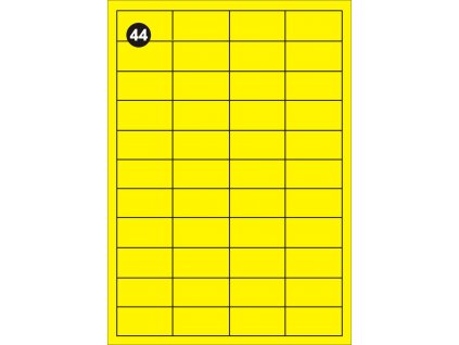 42089 samolepici etikety 48 5x25 4 mm a4 zlute baleni 20 listu