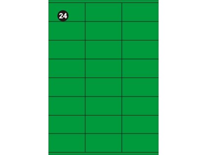 42107 samolepici etikety 70x36 mm a4 zelene baleni 20 listu