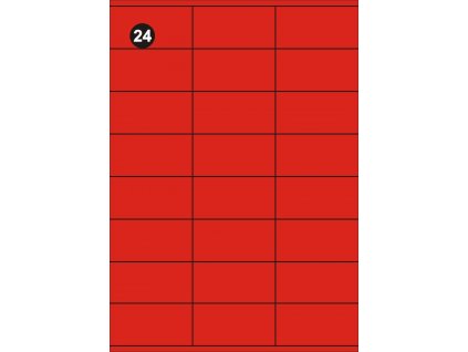 42110 samolepici etikety 70x36 mm a4 cervene baleni 20 listu