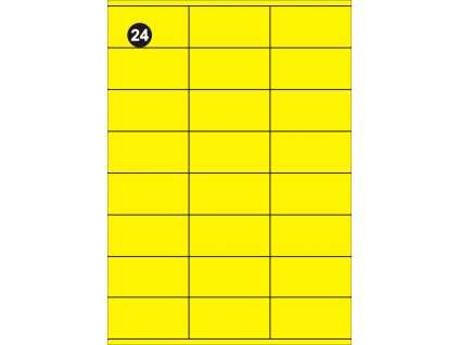 42113 samolepici etikety 70x36 mm a4 zlute baleni 20 listu