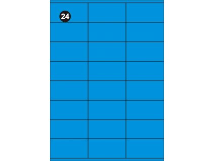 42116 samolepici etikety 70x36 mm a4 modre baleni 20 listu