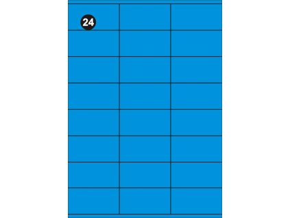 42116 samolepici etikety 70x36 mm a4 modre baleni 20 listu