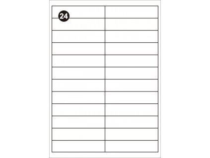 42125 samolepici etikety 100x23 mm a4 bile odnimatelne lepidlo baleni 20 listu