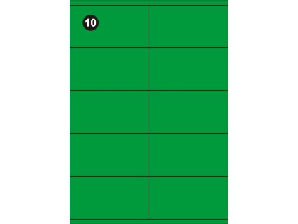 42131 samolepici etikety 105x57 mm a4 zelene baleni 20 listu