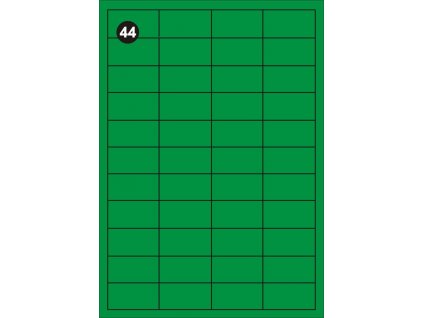 554731 samolepici etikety 48 5x25 4 mm a4 zelene foprint baleni 20 listu