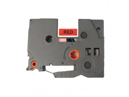 Páska - BROTHER TZE-425, TZ-425 - 9 mm x 8 m červená - bílý tisk - kompatibilní